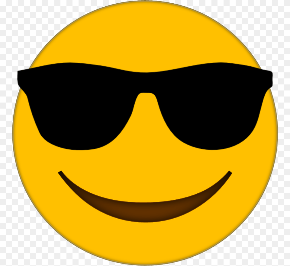 Sunglasses Emoji Clipart Smiley Face, Logo, Accessories, Clothing, Hardhat Free Png