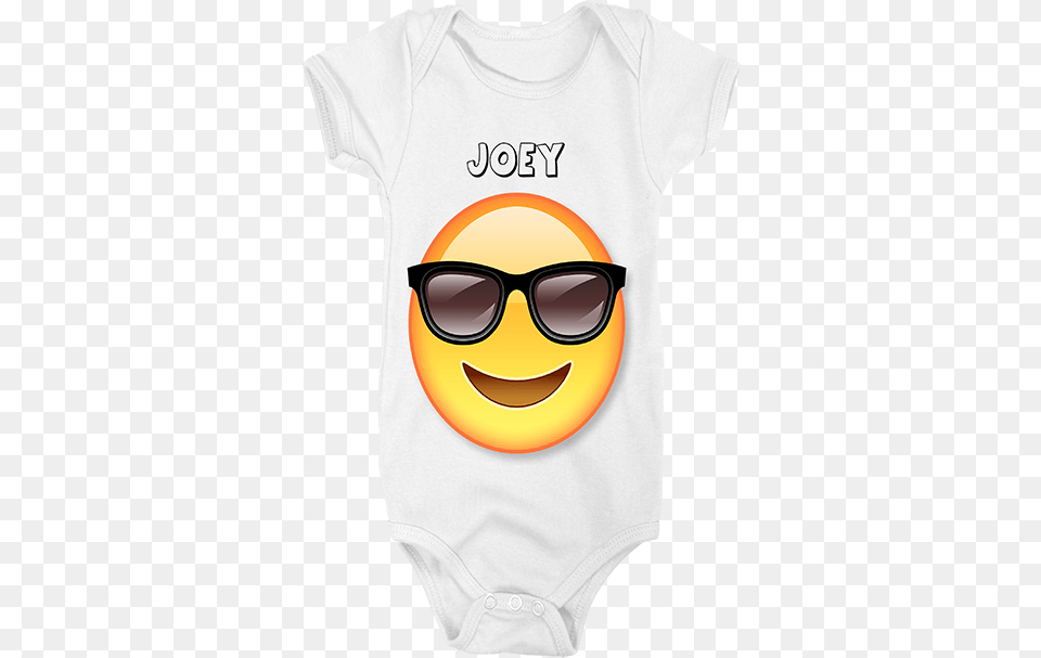 Sunglasses Emoji Customised Baby Grow Smiley, Accessories, Clothing, T-shirt, Face Free Png