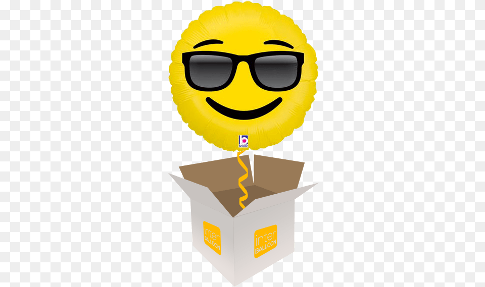 Sunglasses Emoji Happy 4th Birthday, Accessories, Box, Cardboard, Carton Png Image