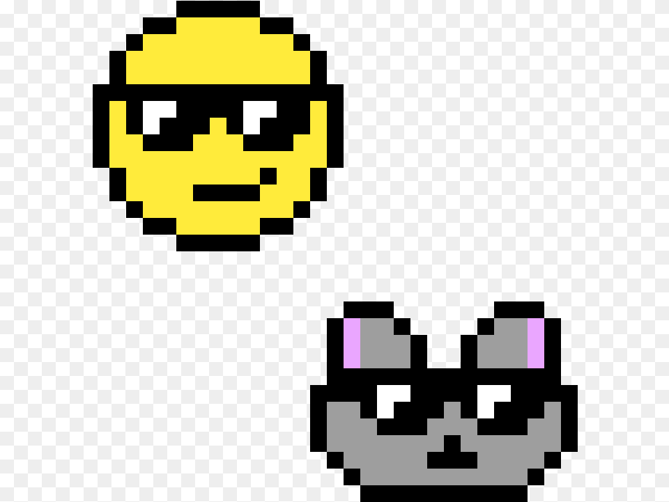 Sunglasses Emoji Pixel Art Free Png