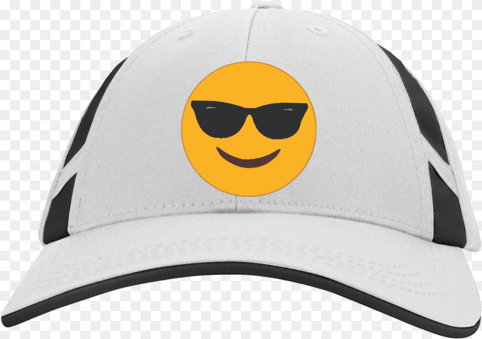 Sunglasses Emoji Stc12 Sport Tek Dry Zone Mesh Inset Baseball Cap, Accessories, Hat, Clothing, Baseball Cap Png