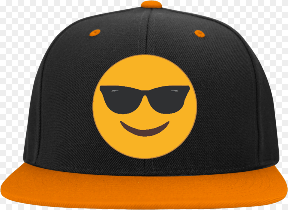 Sunglasses Emoji Stc19 Sport Tek Flat Bill Highprofile Baseball Cap, Accessories, Hat, Clothing, Baseball Cap Free Png