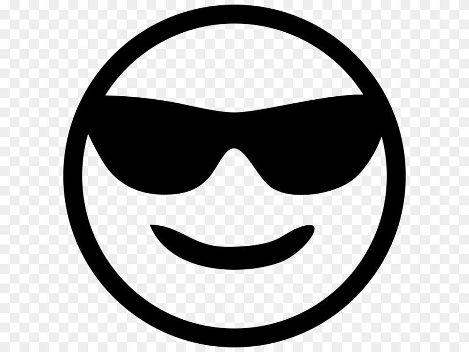 Sunglasses Emoji Images, Logo, Stencil Free Transparent Png