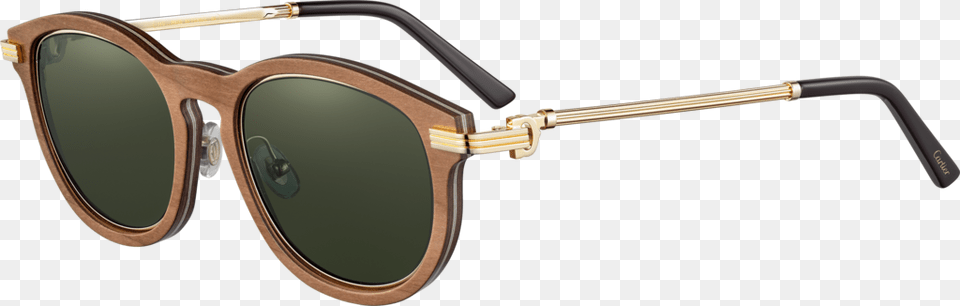 Sunglasses Gold Eyewear Wood Cartier Frames Clipart Occhiali Cartier In Legno, Accessories, Glasses Png Image