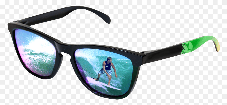 Sunglasses With Surfer Reflection Image, Accessories, Glasses, Adult, Male Png