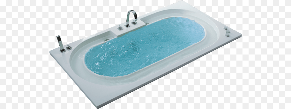 Sunken Bathtub Fitting Whirlpool Jacuzzi Installation Bath Tub With Water, Bathing, Person, Hot Tub Png