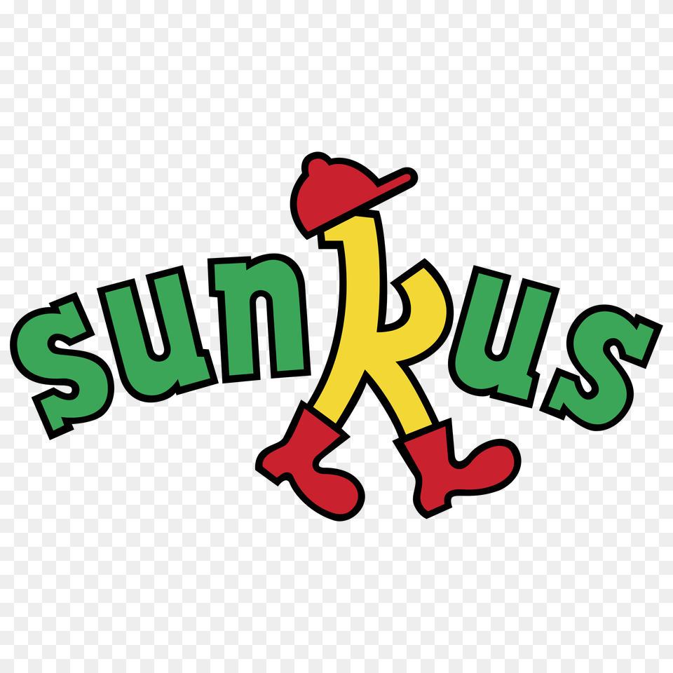 Sunkus Logo Transparent Vector, Clothing, Hat, Person, Footwear Free Png Download