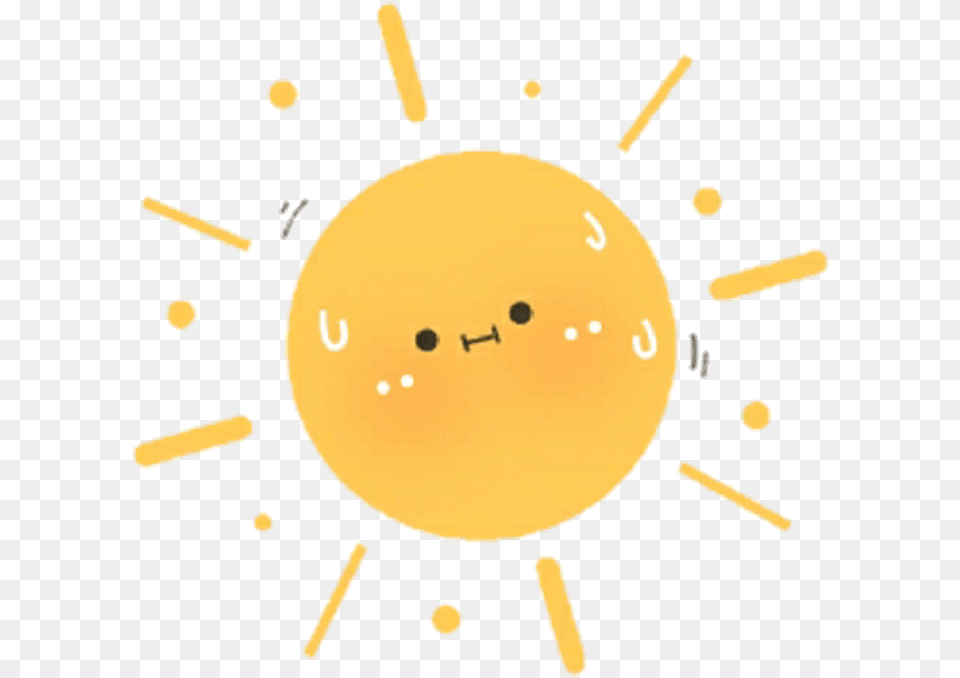 Sunlight Cute Sun Yellow Kawaii Sunny Cutie Soft Graphic Transparent Background Kawaii Sun, Outdoors, Nature Free Png
