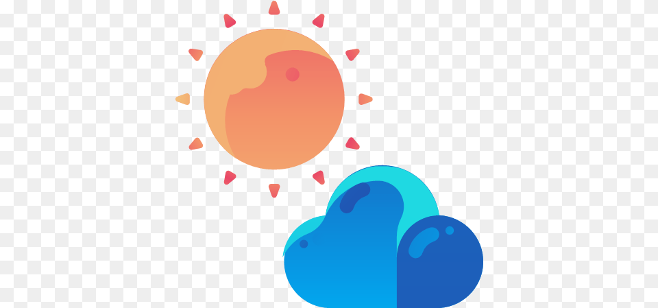 Sunny Cloudy Cloud Weather Forecast Icon Freebie Gradient, Balloon, Baby, Person Free Png