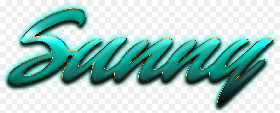 Sunny Name Logo Wallpaper, Turquoise, Light, Text Free Png