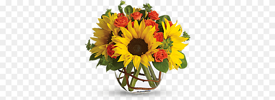 Sunny Sunflowers U2014 Blessings Floral Design Flower Arrangements With Contrast, Flower Arrangement, Flower Bouquet, Plant, Sunflower Free Png