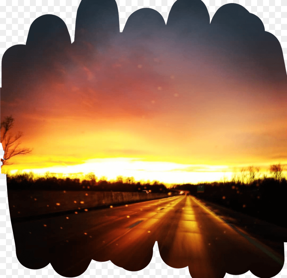 Sunny Sunrise Sun Sunset Road Background Remixit, Nature, Outdoors, Sky, Horizon Free Png