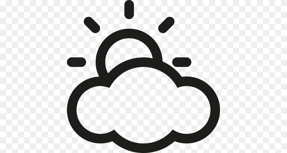 Sunny Weather Clip Art Black And White Sun And Cloud Weather, Smoke Pipe Free Transparent Png