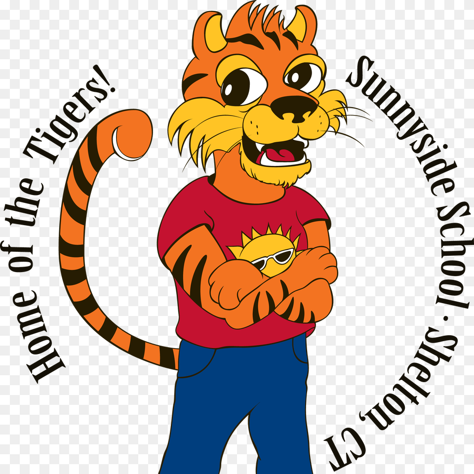 Sunnyside School On Twitter Congratulations To Mrs Yacawych, Cartoon, Animal, Mammal, Tiger Png