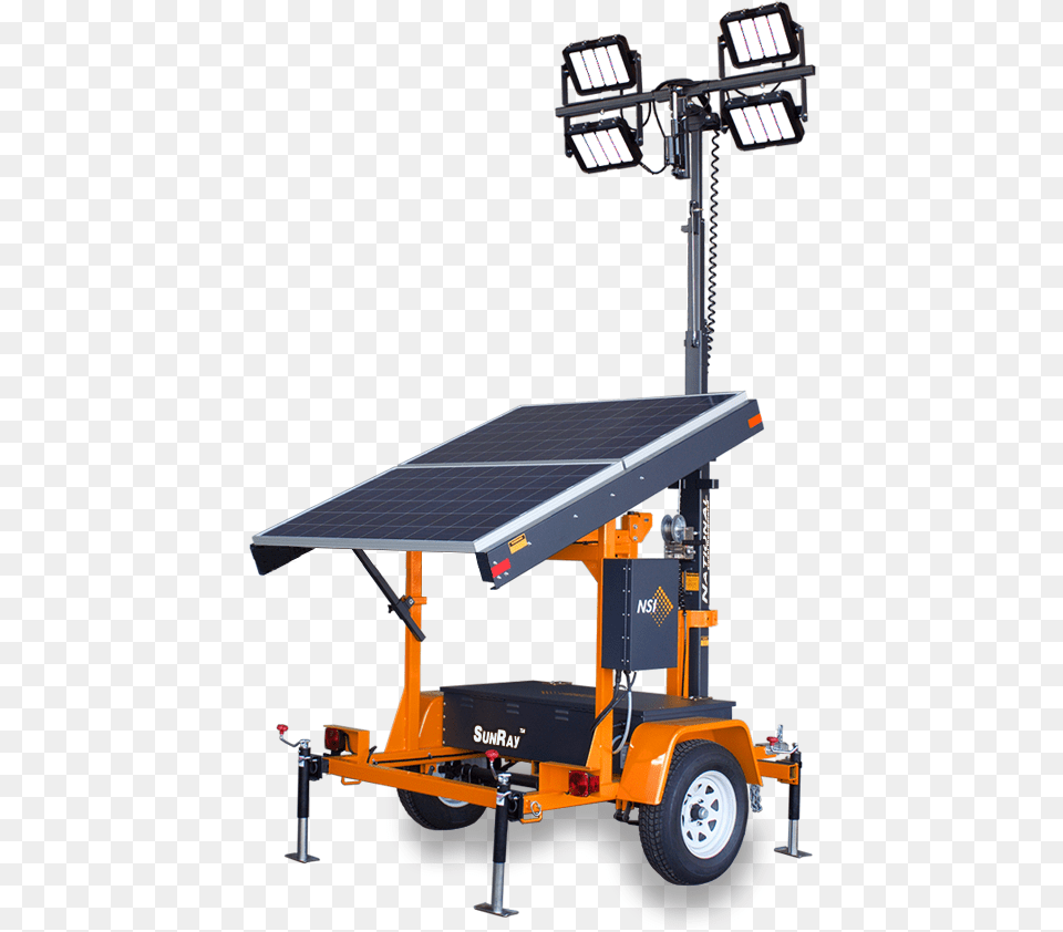 Sunray Lts High Intensity Led Solar Light Tower U2014 National Sunray Lts 160, Machine, Wheel, Vehicle, Transportation Free Png Download