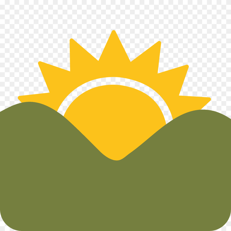 Sunrise Over Mountains Emoji Clipart, Logo Free Png