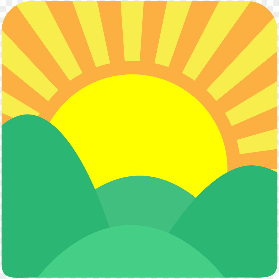 Sunrise Over Mountains Emoji Clipart, Nature, Outdoors, Sky, Logo Free Transparent Png