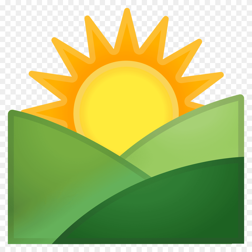 Sunrise Over Mountains Emoji Clipart, Nature, Outdoors, Sky, Sun Free Png