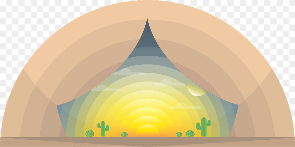 Sunrise Sun Sunset Nature Sand Desert Cactus Circle, Architecture, Building, Dome, Outdoors Png Image