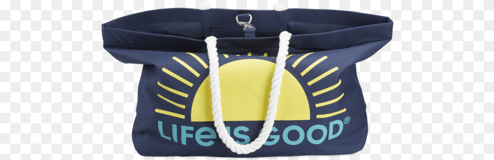 Sunrise Sunny Day Large Beach Bag Yellow Life Is Good Stickers, Accessories, Handbag, Tote Bag, Purse Png