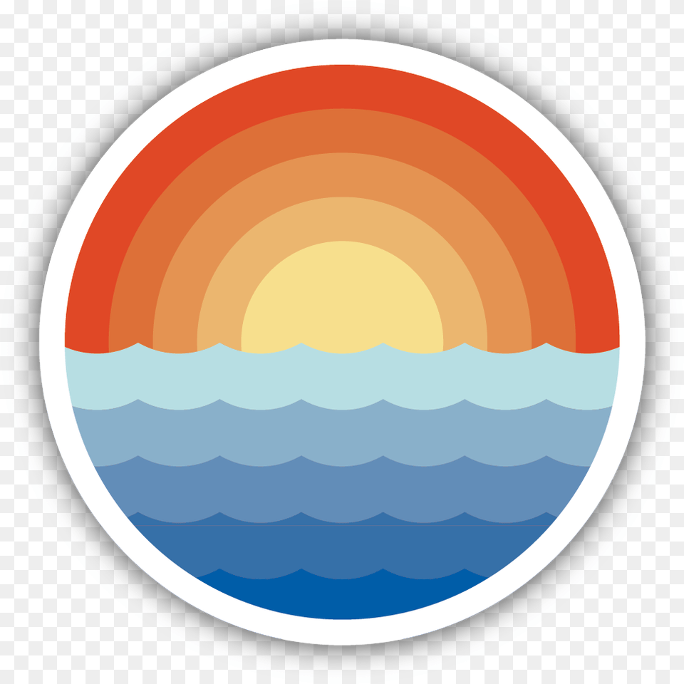 Sunrise Waves Sticker Waves Sticker, Nature, Outdoors, Sky, Sphere Free Png Download