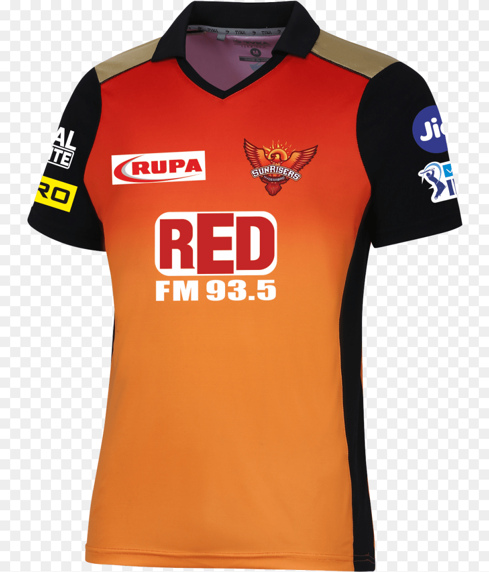 Sunrisers Hyderabad Replica Red Fm, Clothing, Shirt, T-shirt, Jersey Png
