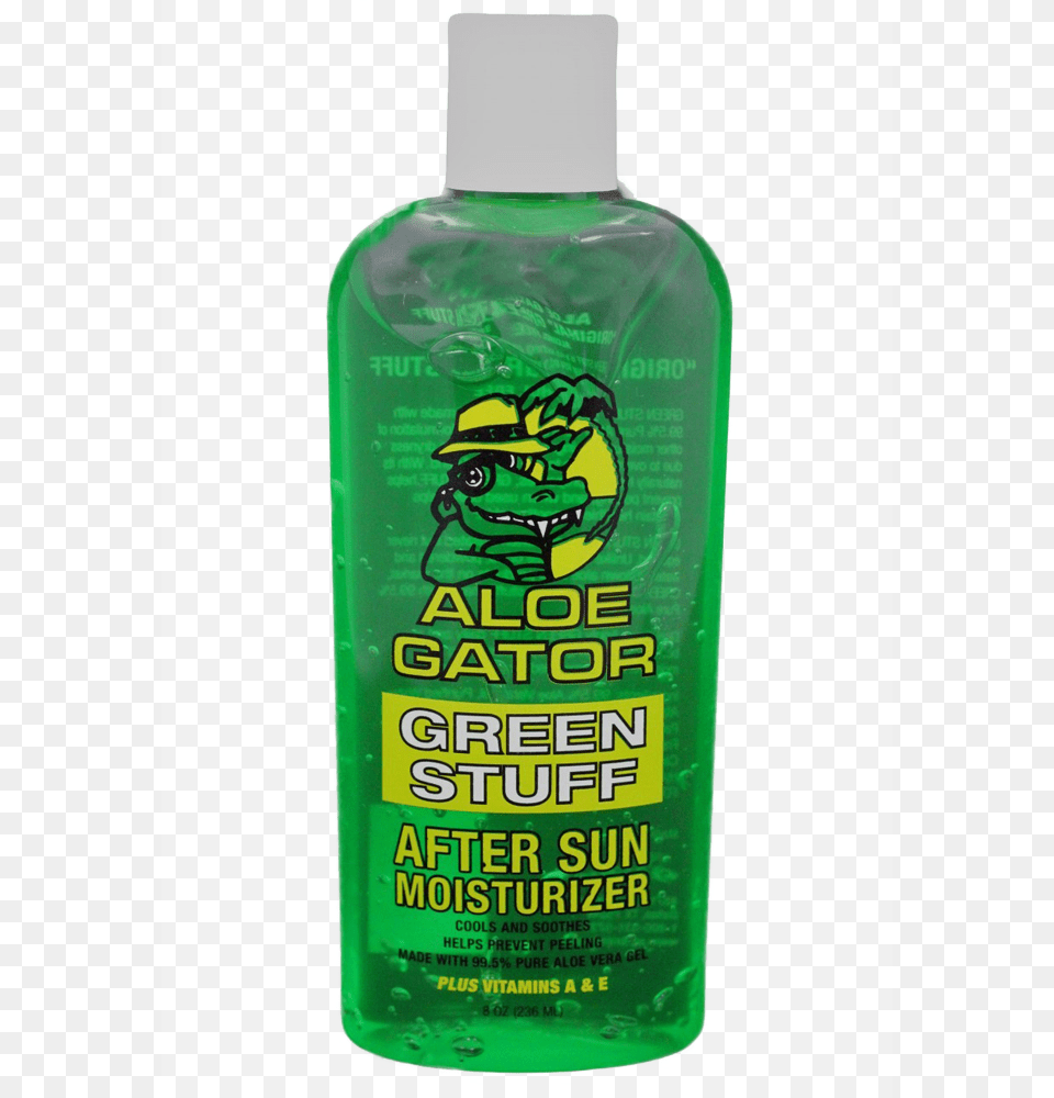 Sunscreen Aloe Gator After Sun Moisturizer Green Stuff Gator Aloe, Bottle, Cosmetics, Perfume, Shampoo Free Png