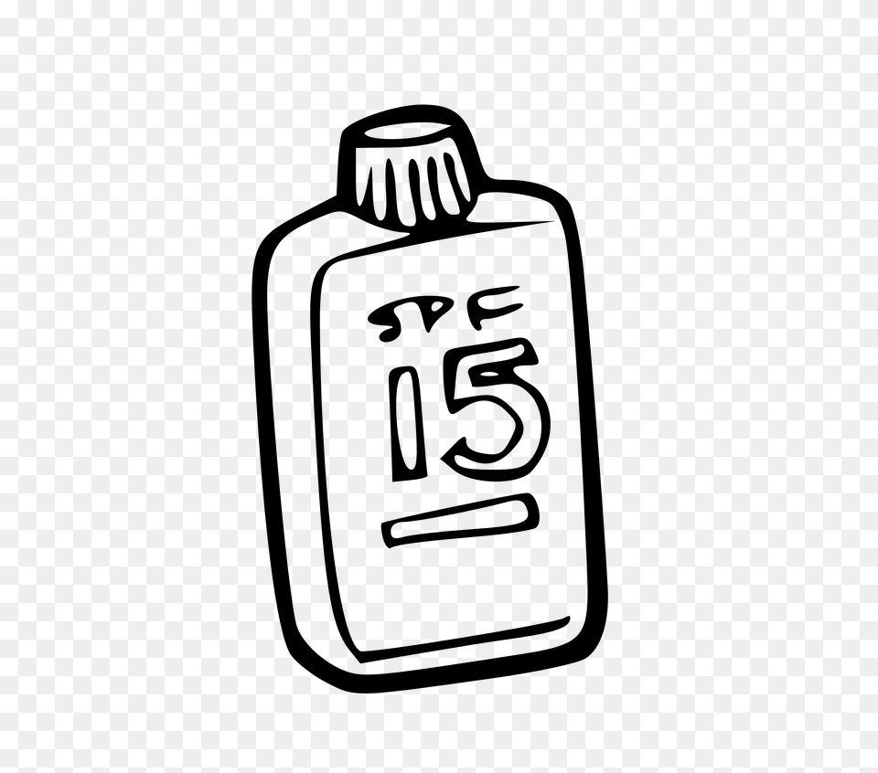 Sunscreen Clipart Black And White, Bottle, Text Free Png
