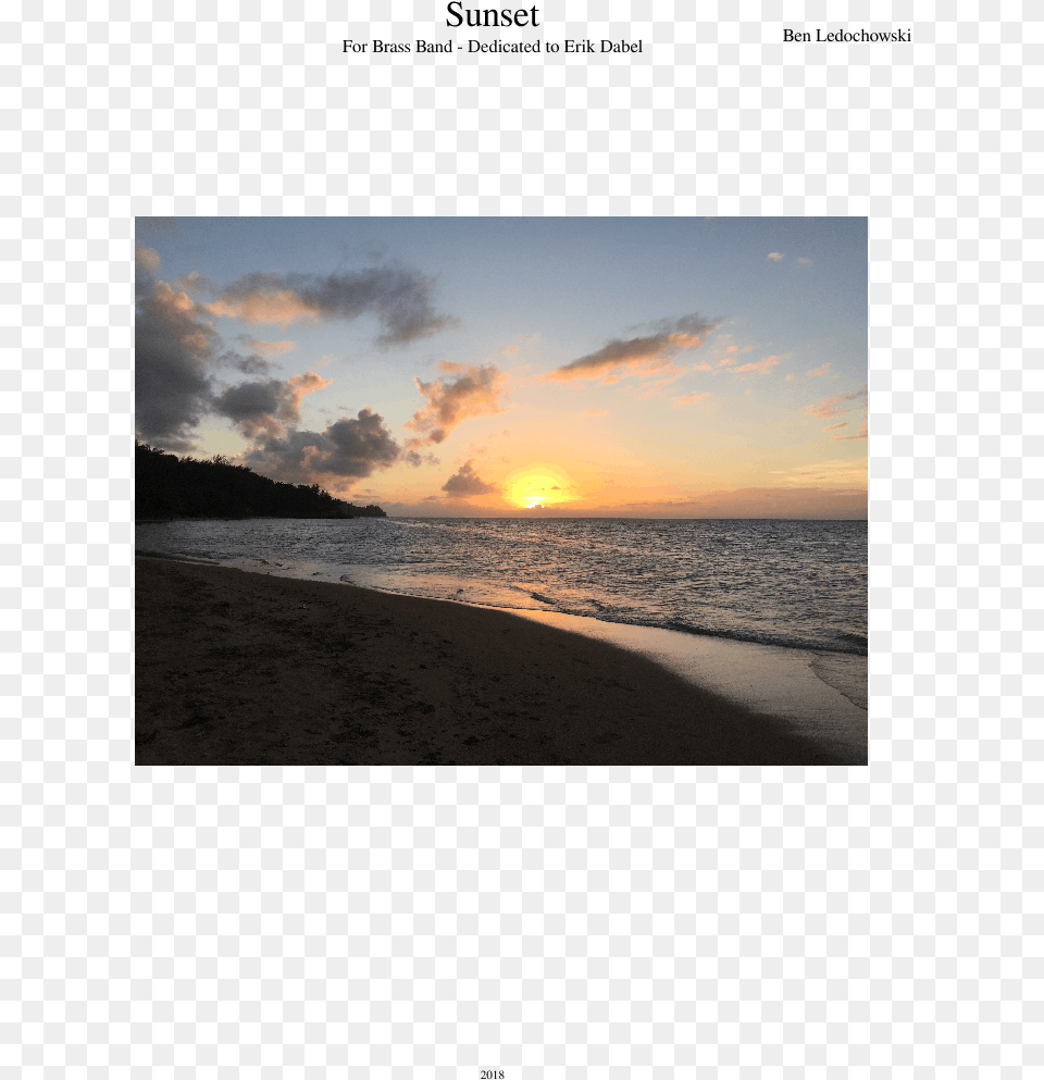 Sunset, Beach, Sky, Shoreline, Sea Free Png Download