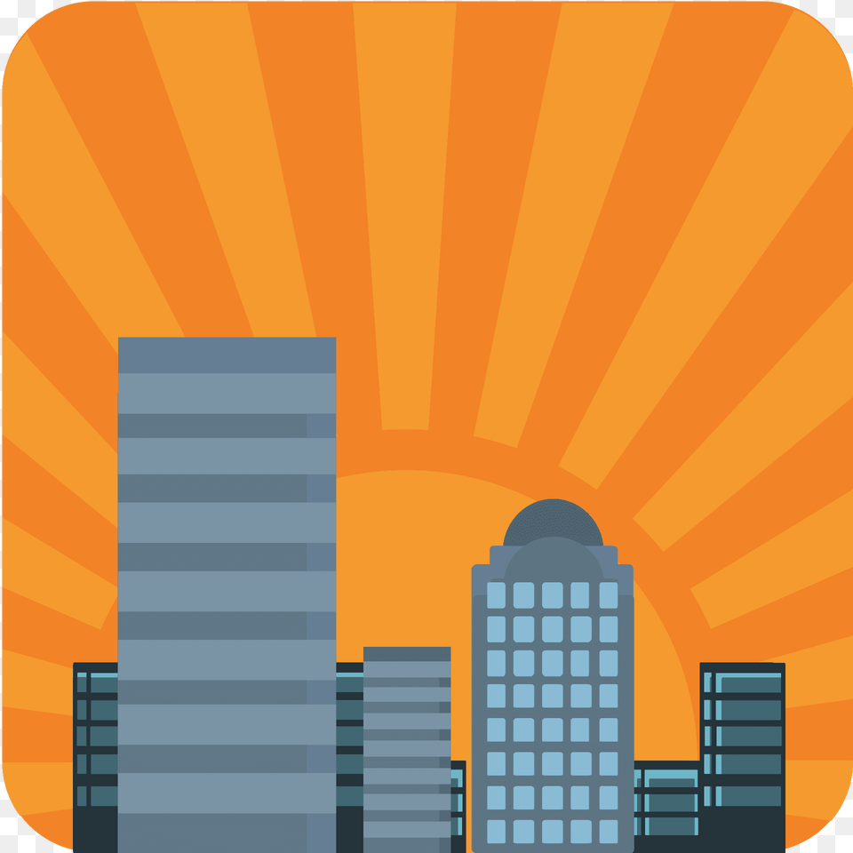 Sunset Emoji Clipart, Architecture, Metropolis, High Rise, Urban Free Transparent Png