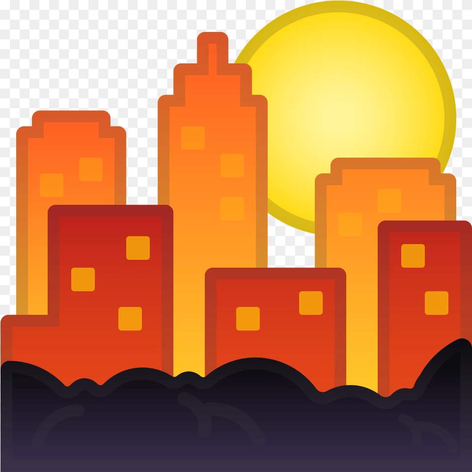 Sunset Icon Sunset Emoji, Outdoors, Bulldozer, Machine, Nature Png Image