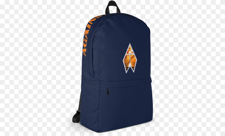 Sunset Logo Backpack Against The Backpack, Bag Free Png Download
