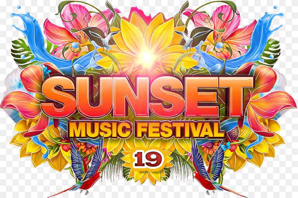 Sunset Music Festival Sunset Music Festival Logo, Art, Graphics, Carnival, Plant Free Transparent Png