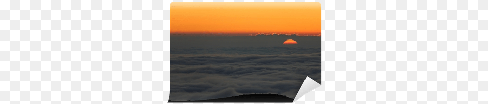 Sunset Over Sea Of Clouds Wall Mural Pixers We Sunset, Nature, Outdoors, Sky, Sunrise Free Png Download