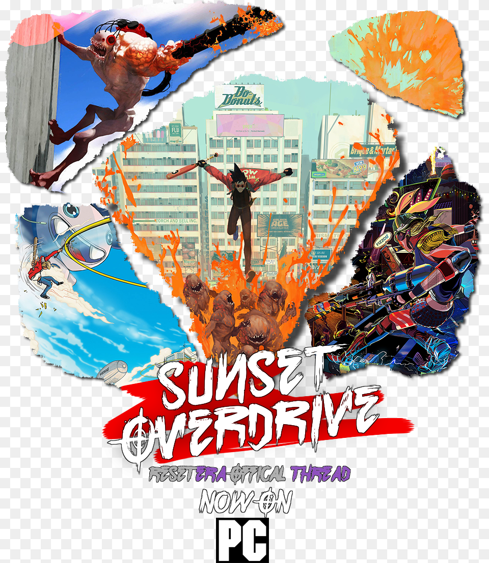 Sunset Overdrive Poster Female, Advertisement, Person, Adult, Woman Png Image