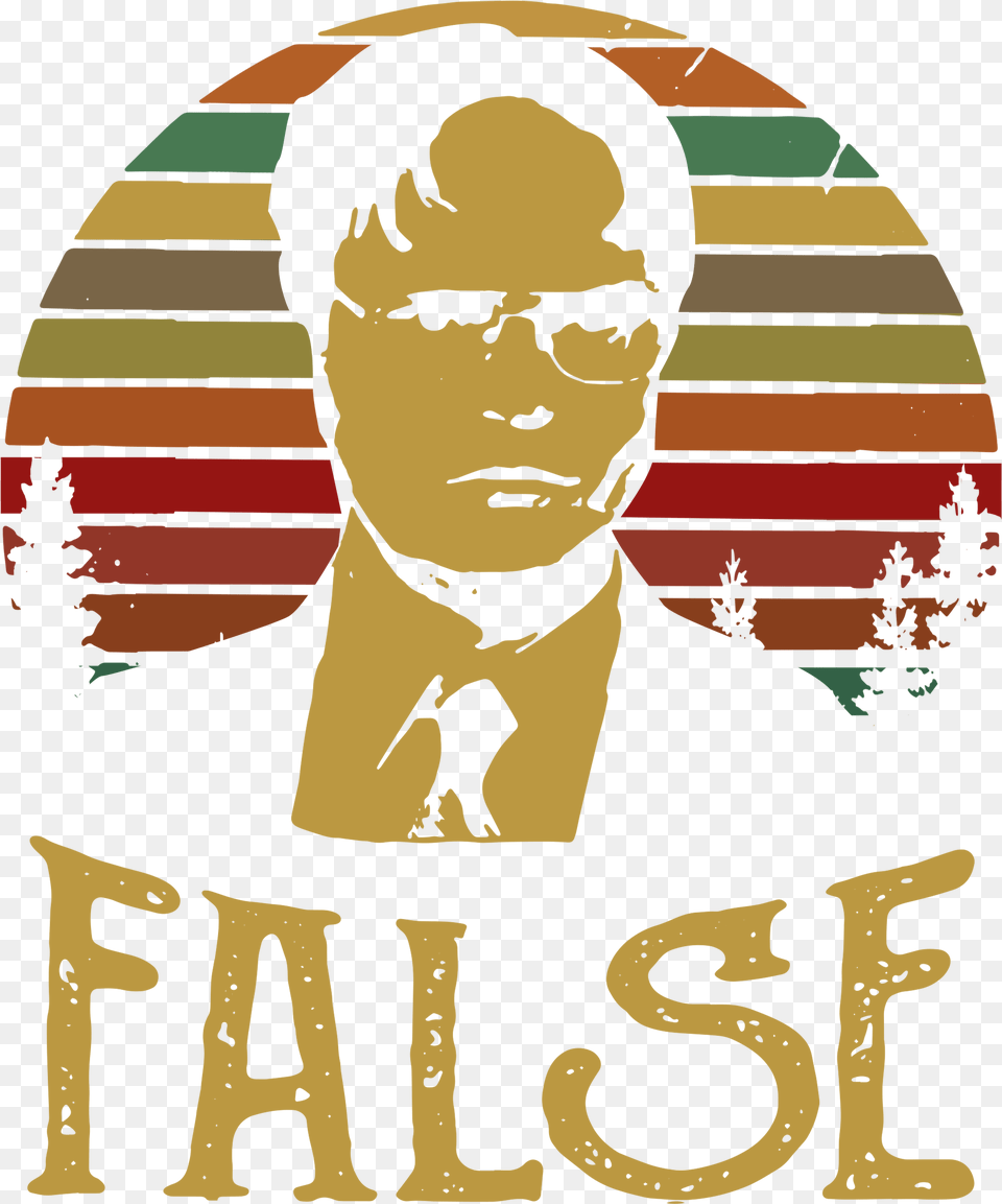Sunset Retro Dwight Schrute False Shirt Sweater Hoodie, Adult, Male, Man, Person Png