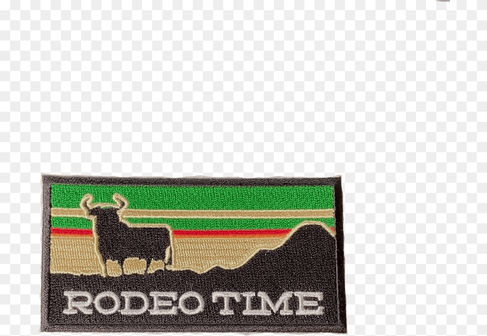 Sunset Rodeo Time Patch Door Mat, Logo, Doormat Png