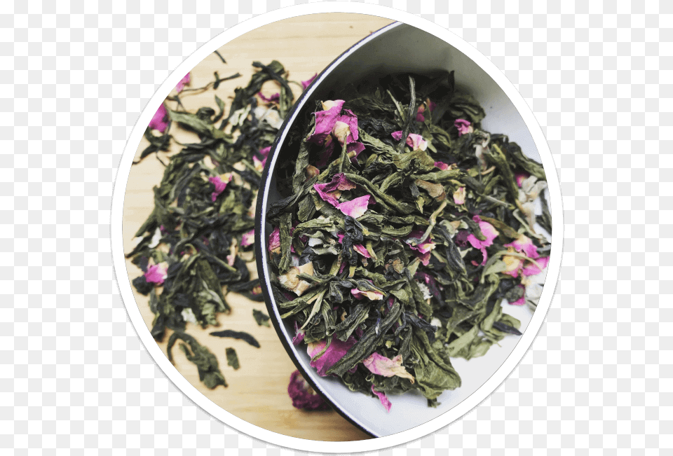 Sunset Rose Tea Jasmine Green Tea Hibiscus Rose Rose, Herbal, Herbs, Plant, Plate Free Png Download