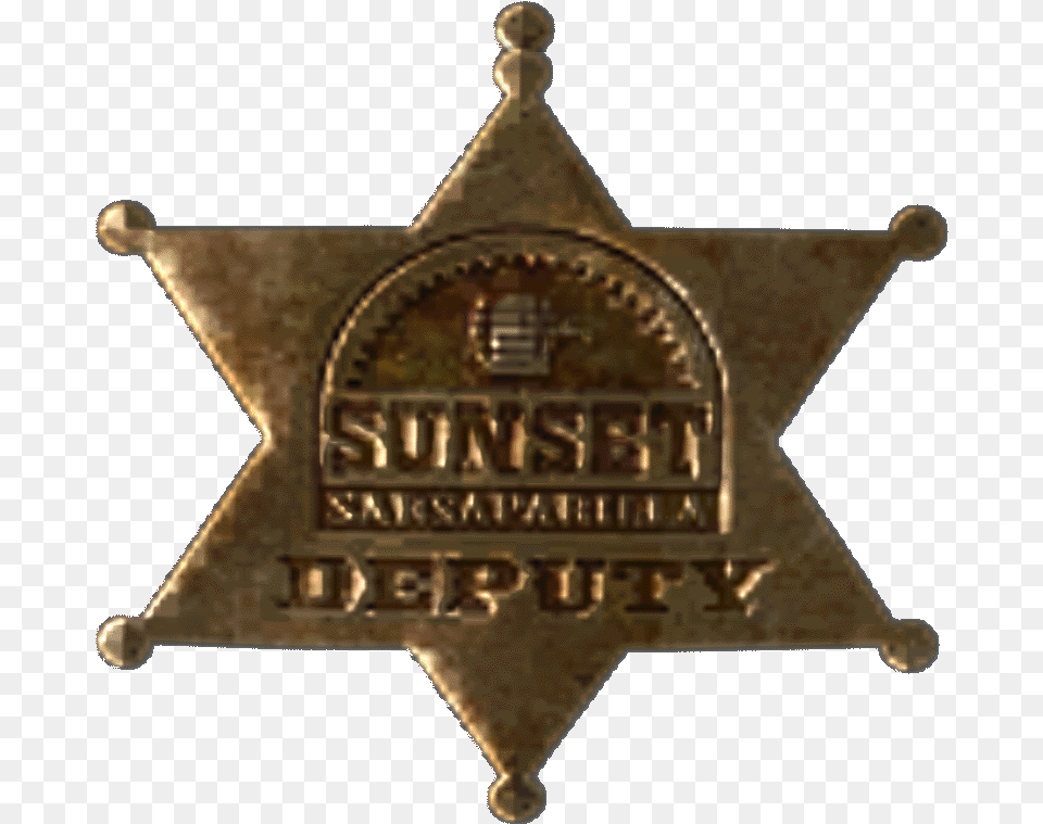 Sunset Sarsaparilla Deputy Badge Sunset Sarsaparilla, Logo, Symbol, Sword, Weapon Free Png Download