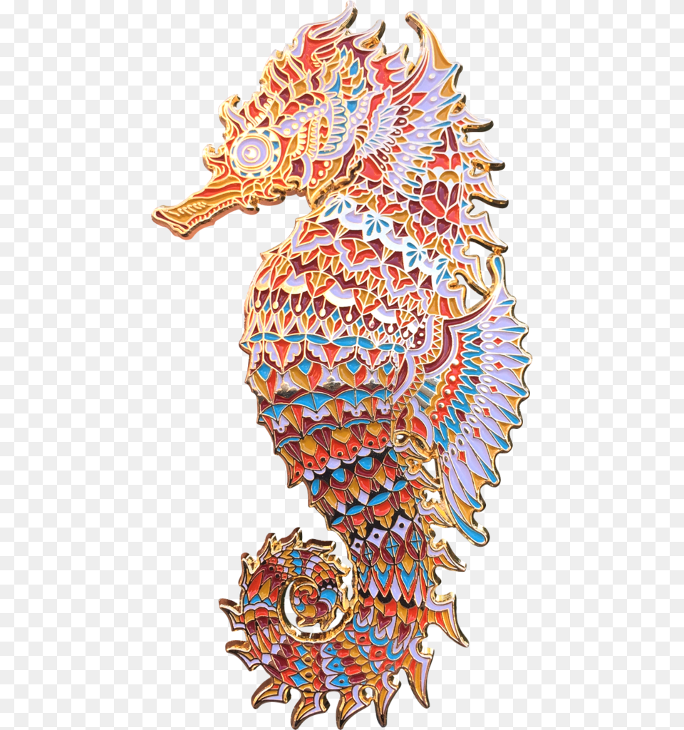 Sunset Seahorse Pin Visual Arts, Pattern, Accessories, Animal, Bird Free Transparent Png
