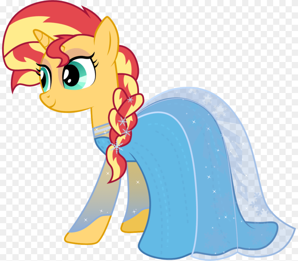Sunset Shimmer As Elsa By Cloudyglow Mlp Sunset Shimmer The Dress, Cartoon, Outdoors Free Png