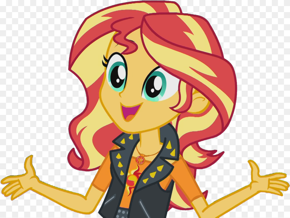 Sunset Shimmer Eqg Cute, Baby, Person, Book, Comics Free Png