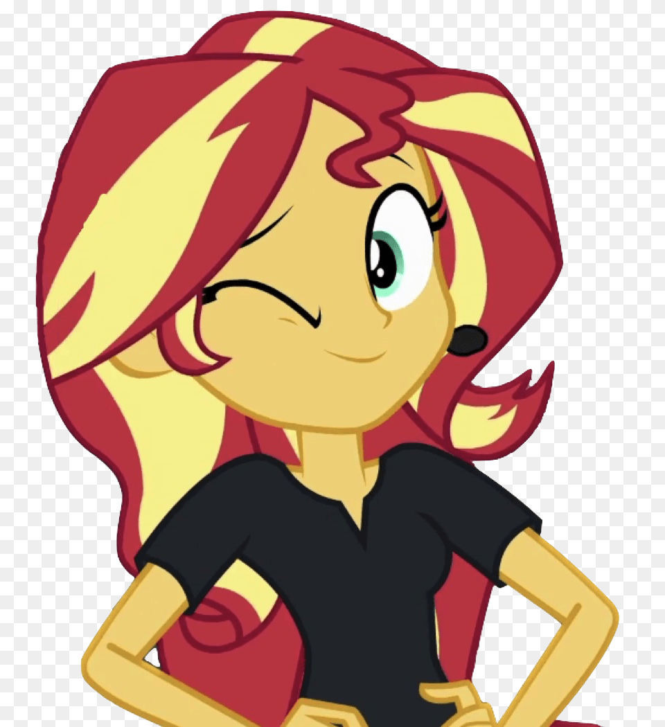Sunset Shimmer Winking, Book, Comics, Publication, Baby Free Transparent Png