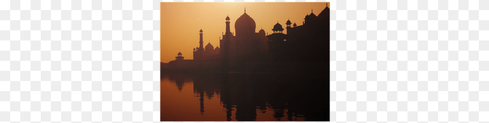 Sunset Silhouette Of A Grand Taj Mahal Poster Pixers Bajo El Cielo De Meerut Seleccin Landscape Book, Architecture, Building, Dome, Mosque Png