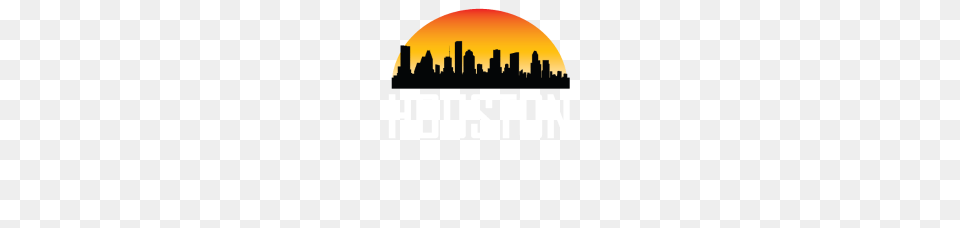 Sunset Skyline Silhouette Of Houston Tx, City, Metropolis, Urban, Nature Png