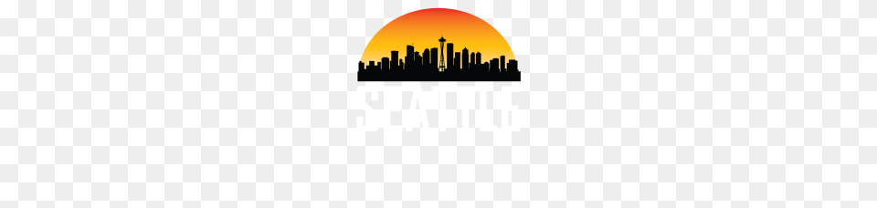 Sunset Skyline Silhouette Of Seattle Wa, City, Metropolis, Urban, Nature Free Png