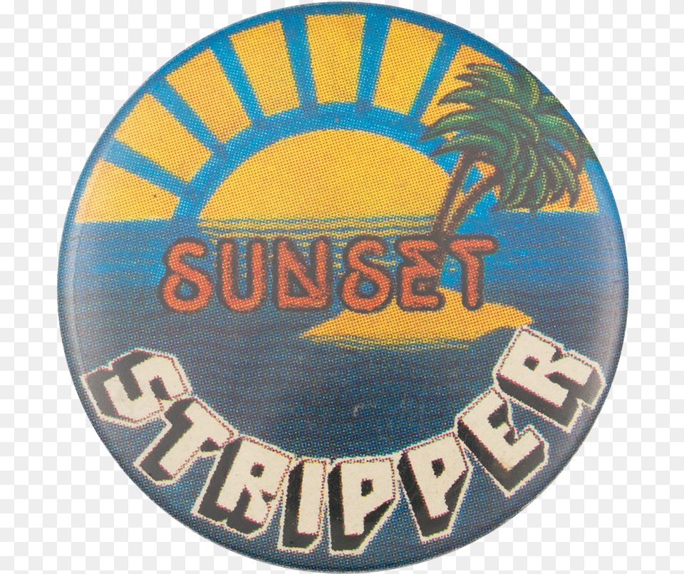 Sunset Stripper Humorous Button Museum Mlb Angels Team Logos, Badge, Logo, Symbol, Emblem Png