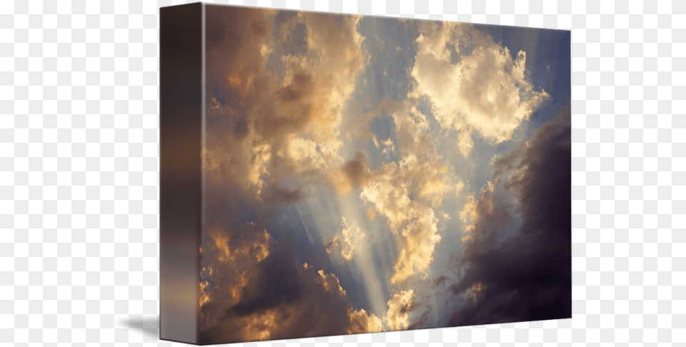 Sunset Sun Rays Art Prints Blue Sky Clouds Orange By Baslee Troutman Fine Drawing, Cloud, Cumulus, Nature, Outdoors Free Transparent Png