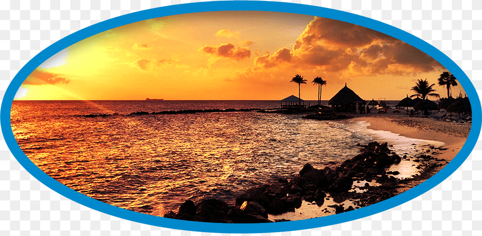 Sunset Trips Curacao Sunset, Beach, Summer, Sky, Shoreline Free Png