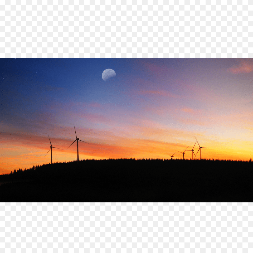 Sunset Windmills, Engine, Machine, Motor, Nature Free Png Download